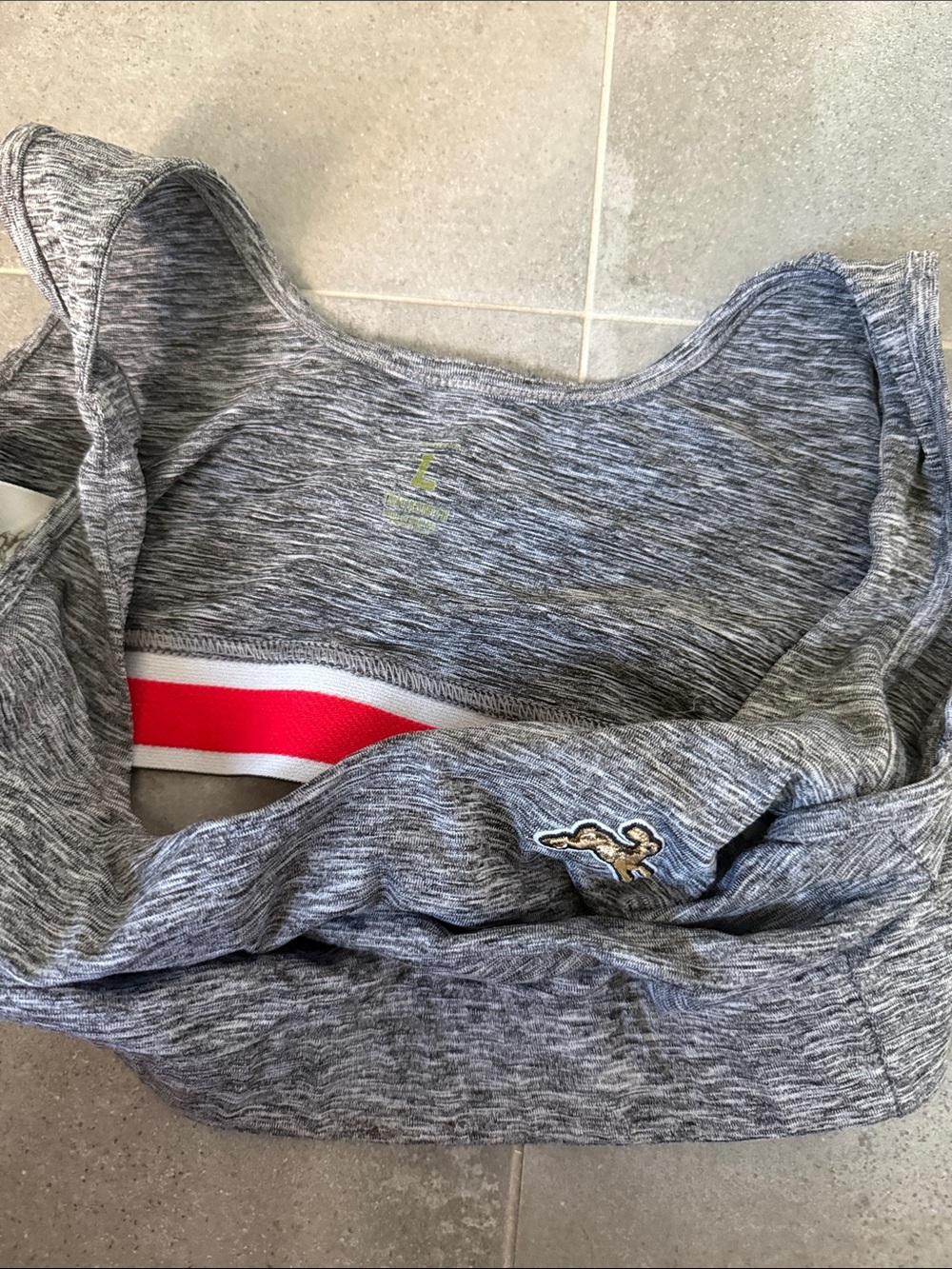 Tracksmith Gray Marled Sports Bra - L - Picture 3 of 4